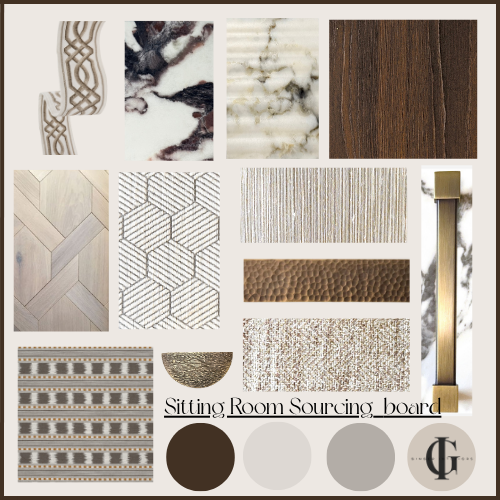 Sitting Room Sourcing Board – Staffordshire Project